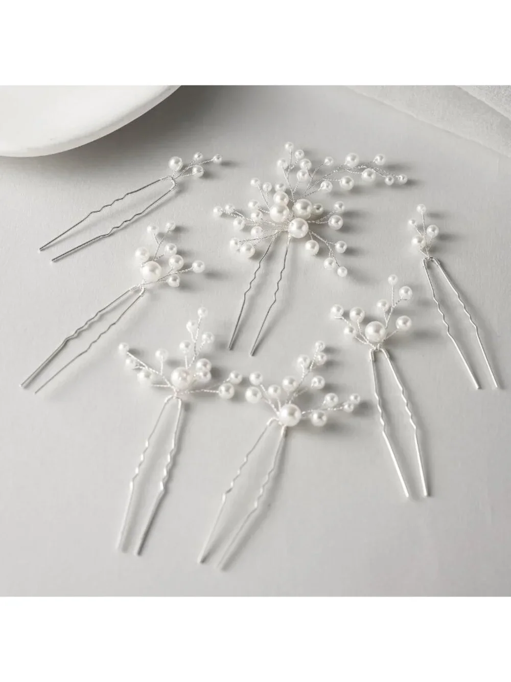 Elegant Pearl Hair Pins Set - 7Pcs Bridal Hair Accessories for Weddings & Events